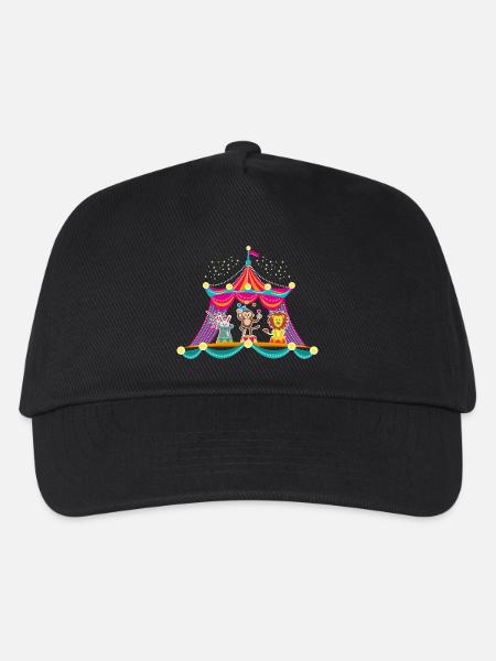 Circus - Monkey Circus - Circus Animals Hare Lion - Kids’ Baseball Cap - black