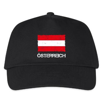 Autriche - Casquette de baseball Enfant - noir - Devant