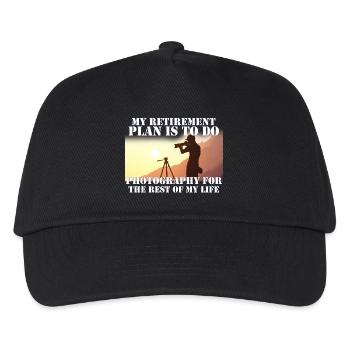 Retired Photographer - Kids’ Baseball Cap - black - Front