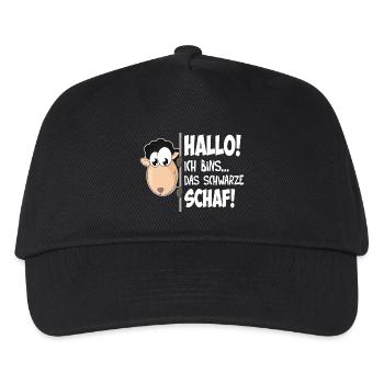 Das schwarze Schaf - Kinder Basecap - Schwarz - Vorne
