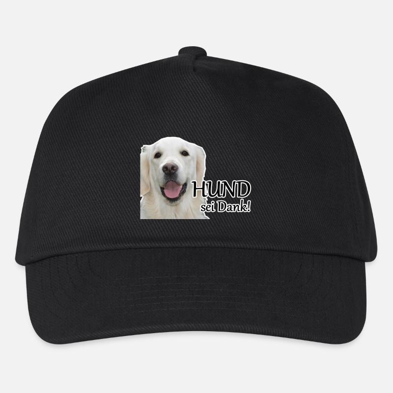 Hund sei Dank Tier Haustier Hunde Spruch Geschenk - Kinder Basecap - Schwarz