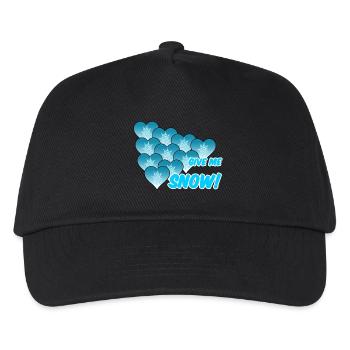 Snow Winter Schnee Schnee - Kinder Basecap - Schwarz - Vorne
