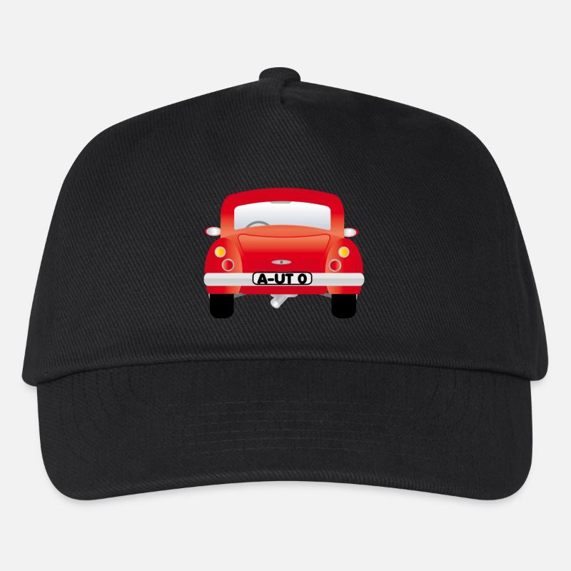 Auto (Heckansicht) - Kinder Basecap - Schwarz