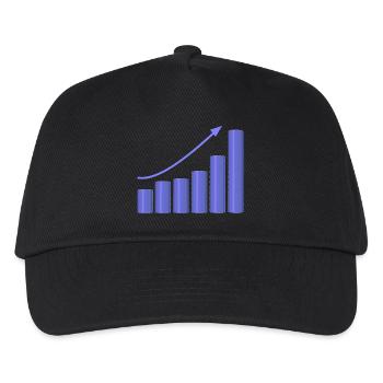 Courbe de croissance avec pente dynamique - Casquette de baseball Enfant - noir - Devant