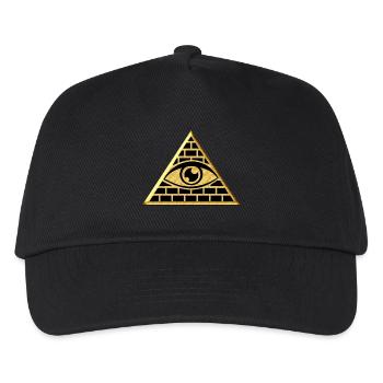All-seeing eye in the triangle - pyramid - Kids’ Baseball Cap - black - Front