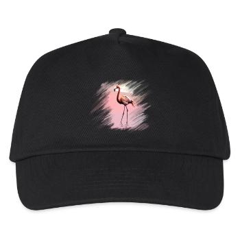 Flamingo - Kinder Basecap - Schwarz - Vorne