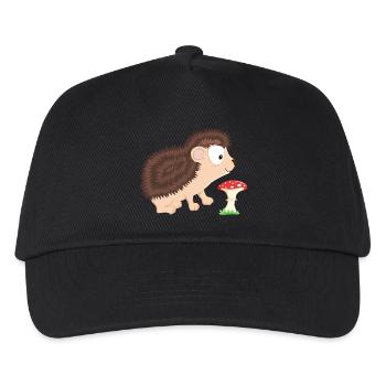 Igel Waldtiere-Serie - Kinder Basecap - Schwarz - Vorne