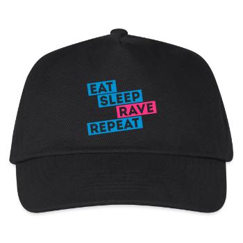 i love eat sleep rave dance musique repeat - Casquette de baseball Enfant - noir - Devant