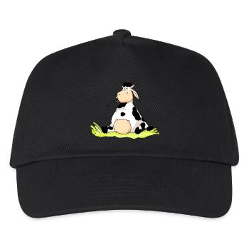 Sitting Cow - Kids’ Baseball Cap - black - Front