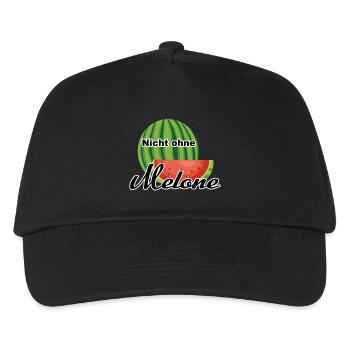 Melone Wassermelone Somme - Kinder Basecap - Schwarz - Vorne