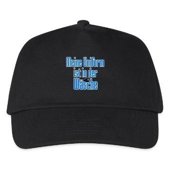 Uniform Wäsche Polizei Polizist lustig Spruch - Kinder Basecap - Schwarz - Vorne