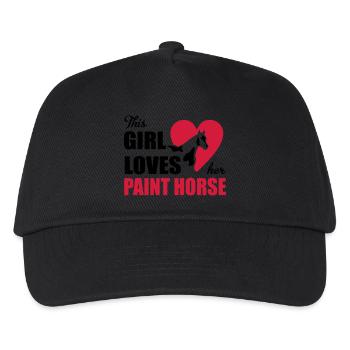 Paint Horse - Kinder Basecap - Schwarz - Vorne