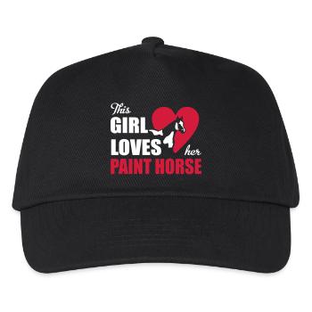 Paint horse - Kids’ Baseball Cap - black - Front