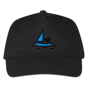 Stick figure sailing - V2 - Kids’ Baseball Cap - black - Front