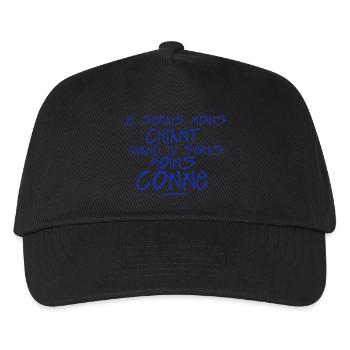 moins chiant seras conne citation - Casquette de baseball Enfant - noir - Devant