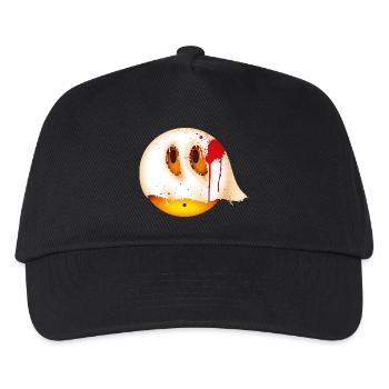 Smiley Glossy Bloody Ghost - Kids’ Baseball Cap - black - Front