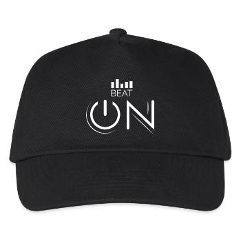 beat on music music beats symbol gift idea - Kids’ Baseball Cap - black - Front