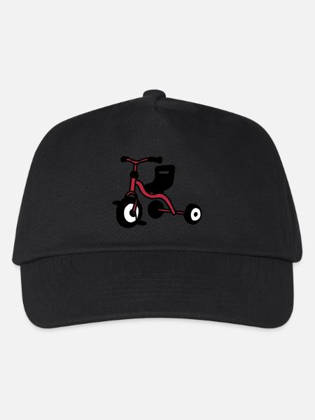 Dreirad - Kinder Basecap - Schwarz