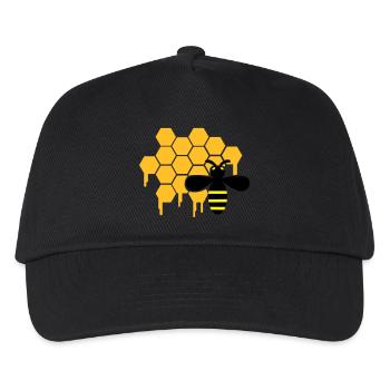 honey_wespe_02 - Kinder Basecap - Schwarz - Vorne