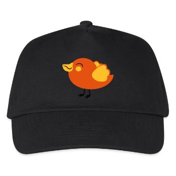 kleines nettes voegelchen spatz - Kinder Basecap - Schwarz - Vorne