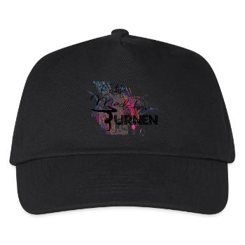 Echte Mädchen Turnen - Kinder Basecap - Schwarz - Vorne