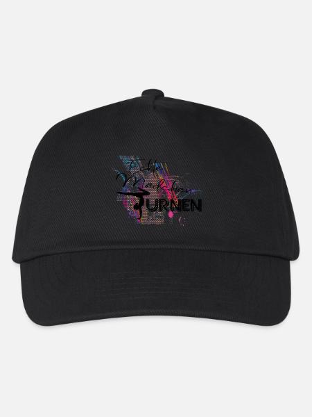 Echte Mädchen Turnen - Kinder Basecap - Schwarz