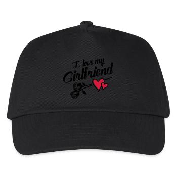 i love my girlfriend - Kinder Basecap - Schwarz - Vorne