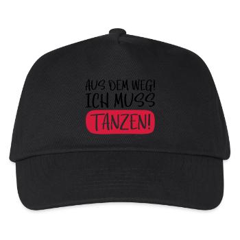 tanzen aus dem weg - Kinder Basecap - Schwarz - Vorne