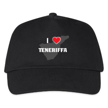 I love TENERIFFA - Ich liebe Teneriffa, Kanaren - Kinder Basecap - Schwarz - Vorne