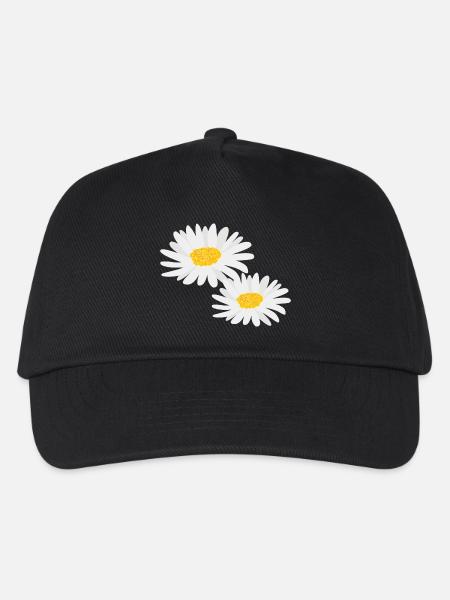 Blume Gänseblümchen - Kinder Basecap - Schwarz