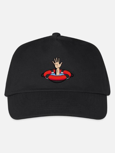 Anneau de natation et conception de détresse - Casquette de baseball Enfant - noir
