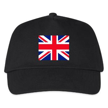 Union Jack face mask - Kids’ Baseball Cap - black - Front