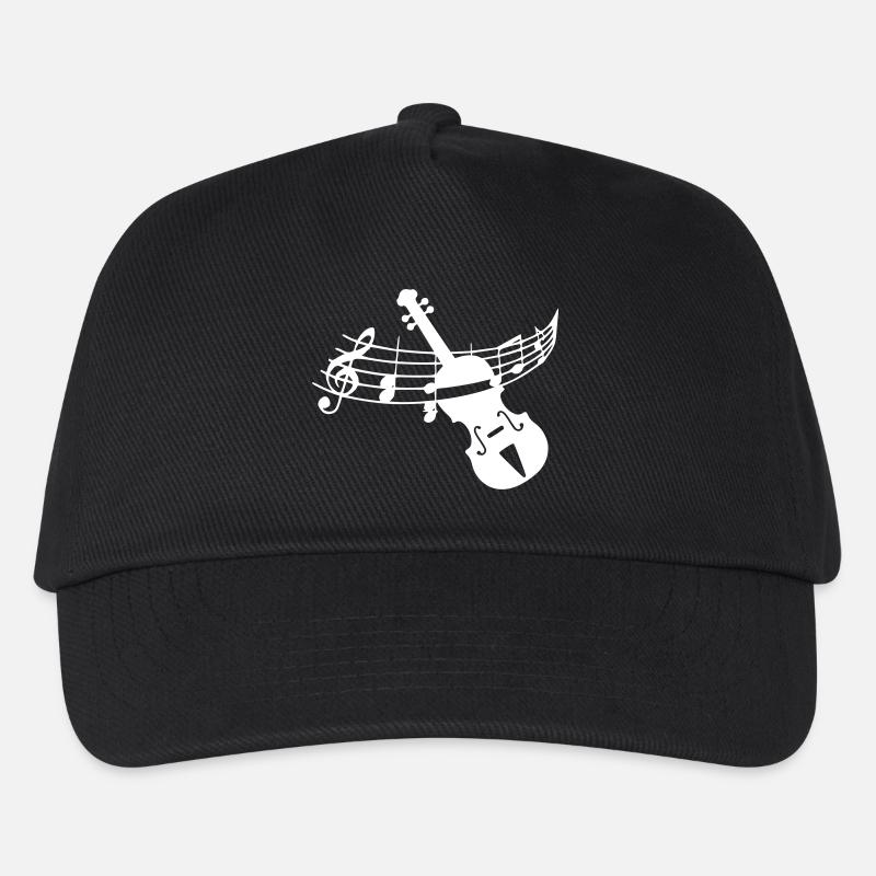 Geige Violine - Kinder Basecap - Schwarz