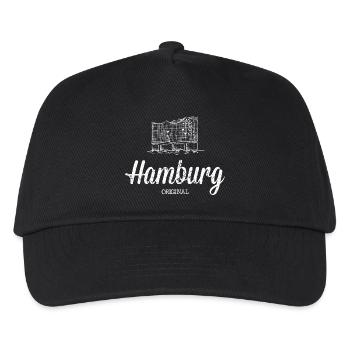 Hamburg Original Elbphilharmonie - Kinder Basecap - Schwarz - Vorne