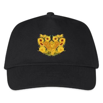 Vincent van Gogh Sonnenblumen Sunflowers Art Kunst - Kinder Basecap - Schwarz - Vorne