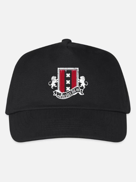 Amsterdam Crest Heraldry Lions - Kinder Basecap - Schwarz