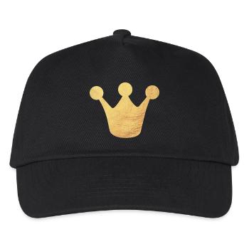 Couronne Reine d’or roi princesse conte de fées symbole - Casquette de baseball Enfant - noir - Devant