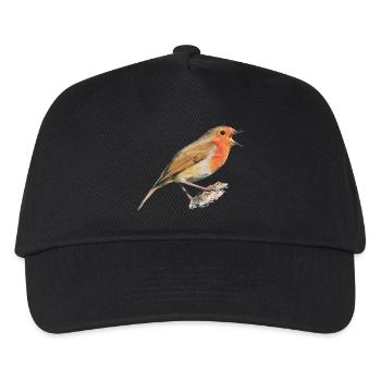 Rouge-gorge oiseau Robin - Casquette de baseball Enfant - noir - Devant