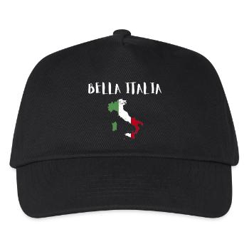 Bella Italia Italien Italy - Kinder Basecap - Schwarz - Vorne