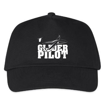 glider pilot symbol friends team glider flying - Kids’ Baseball Cap - black - Front