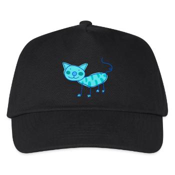 Doux chat de chat d’enfants en couleur - Casquette de baseball Enfant - noir - Devant