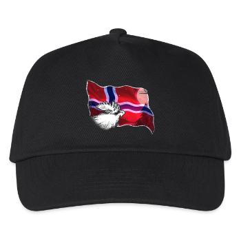 Norwegen - Kinder Basecap - Schwarz - Vorne