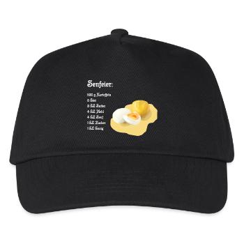 Senfeier Rezept - Kinder Basecap - Schwarz - Vorne
