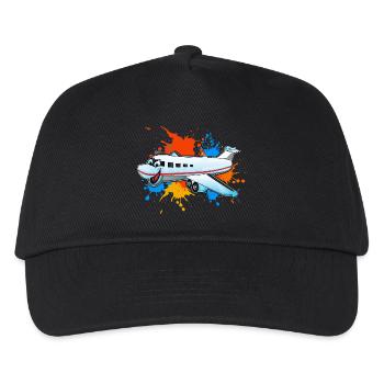 Airplane - Kids’ Baseball Cap - black - Front