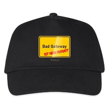 Admin lustiger Spruch Bad Gateway ist kein Kurort - Kinder Basecap - Schwarz - Vorne