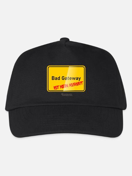 Admin lustiger Spruch Bad Gateway ist kein Kurort - Kinder Basecap - Schwarz