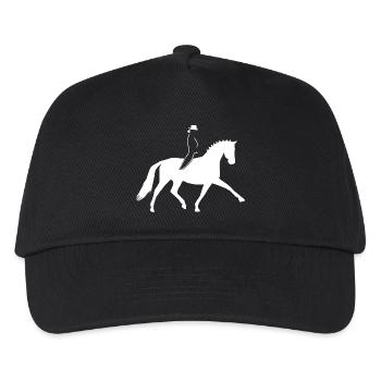 Dressage rider modern - horse at a strong trot - Kids’ Baseball Cap - black - Front