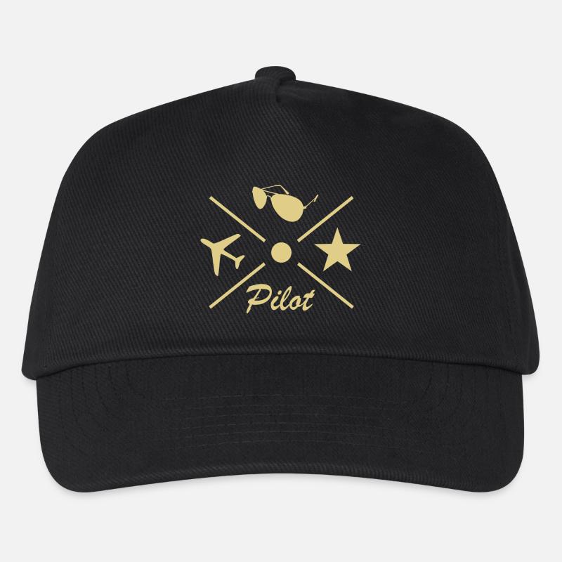 Pilot - Kinder Basecap - Schwarz
