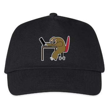 Laptop Home Office Statement Wfh Lustig Freelancer - Kids’ Baseball Cap - black - Front