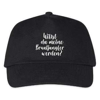 Brautjungfer Frage Hochzeit Freundin Geschenk - Kinder Basecap - Schwarz - Vorne